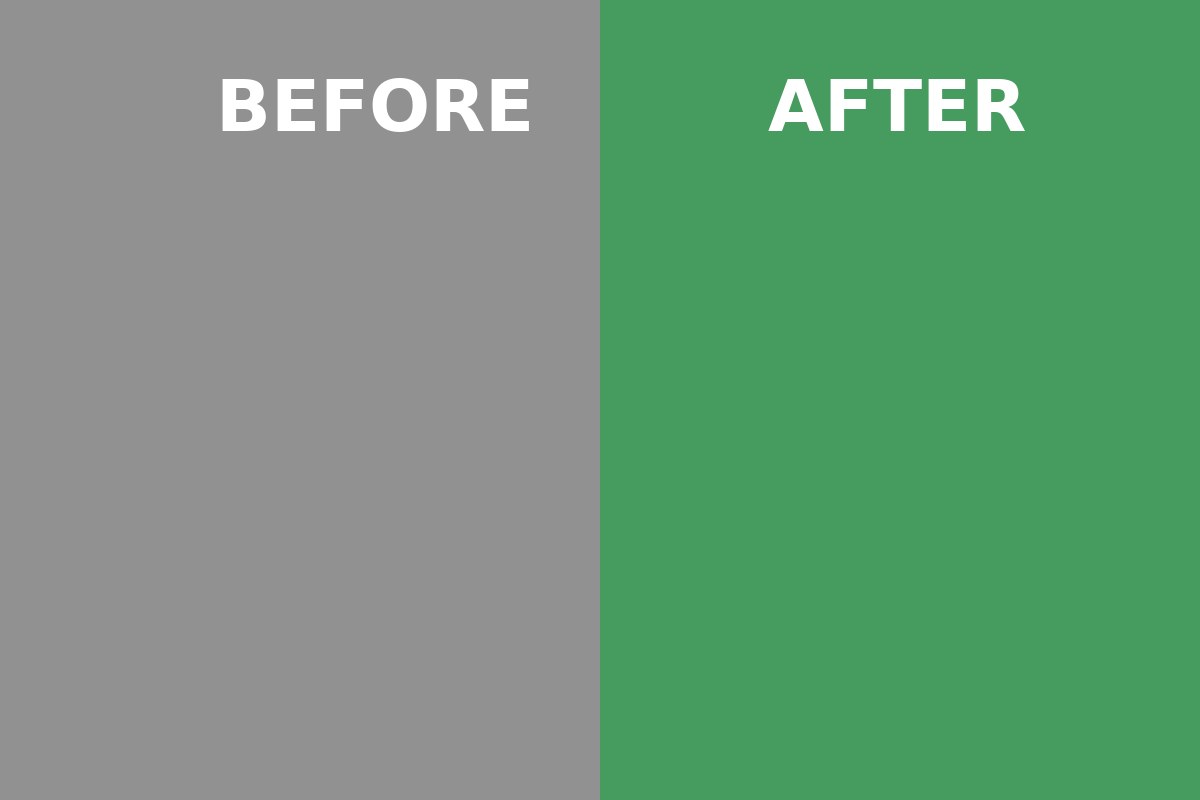 Before and after professional turf cleaning in Las Vegas backyard